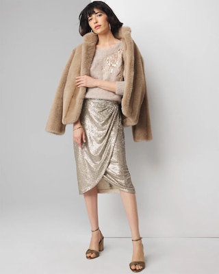 White house black market wrap skirt on sale